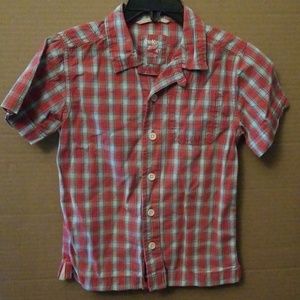 Boys Plaid Button Down Short Sleeve